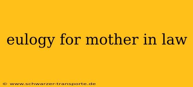 eulogy for mother in law