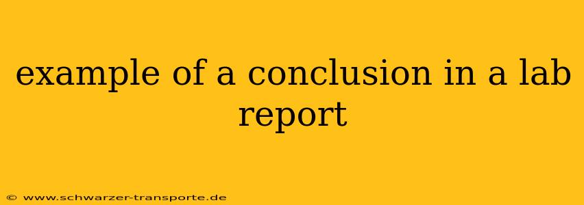 example of a conclusion in a lab report