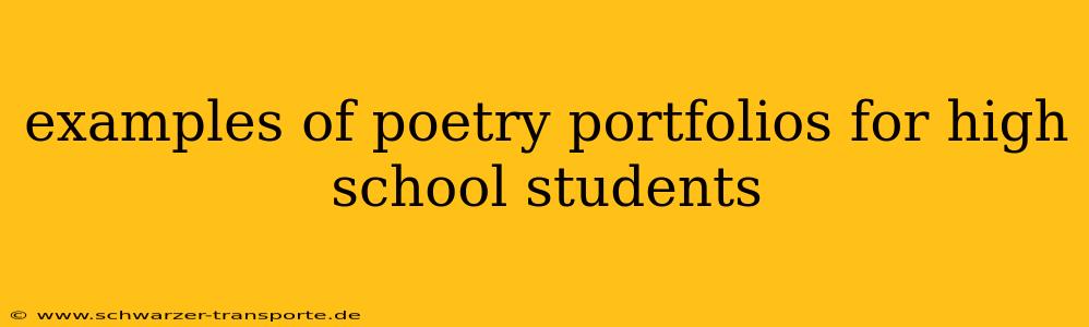 examples of poetry portfolios for high school students