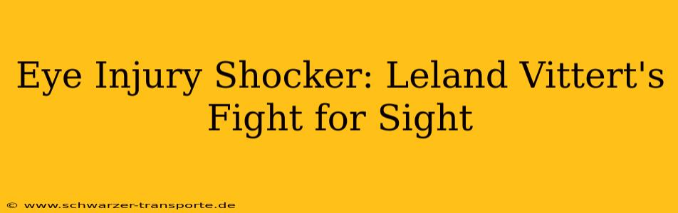 Eye Injury Shocker: Leland Vittert's Fight for Sight