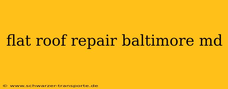 flat roof repair baltimore md