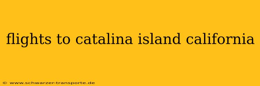 flights to catalina island california