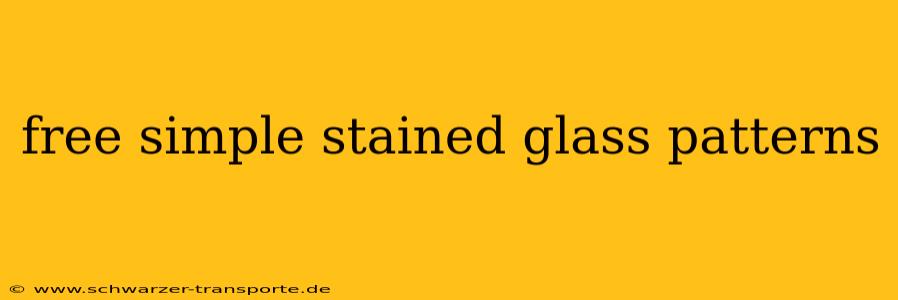 free simple stained glass patterns