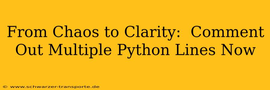 From Chaos to Clarity:  Comment Out Multiple Python Lines Now
