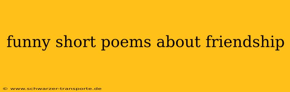 funny short poems about friendship