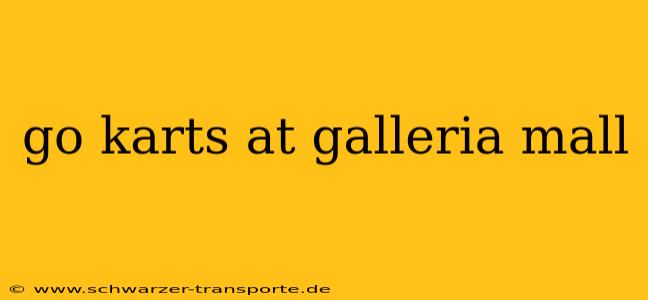 go karts at galleria mall