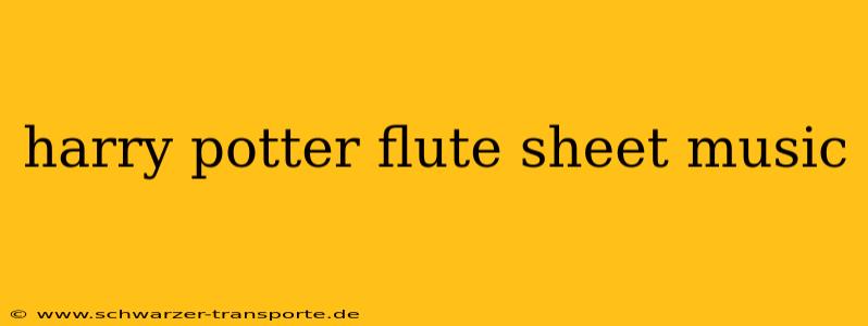harry potter flute sheet music