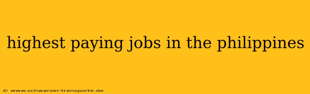 highest paying jobs in the philippines