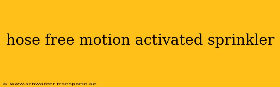 hose free motion activated sprinkler