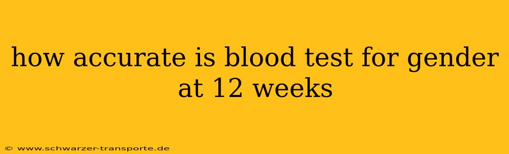 how accurate is blood test for gender at 12 weeks