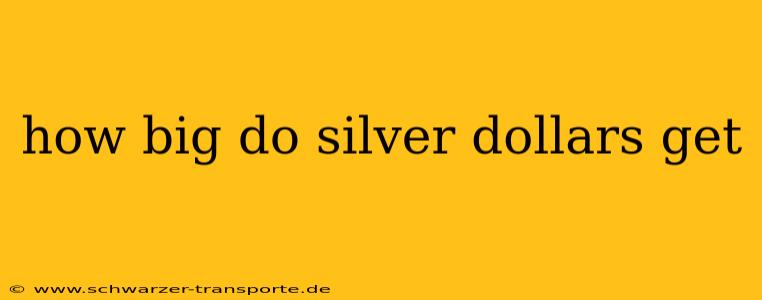 how big do silver dollars get