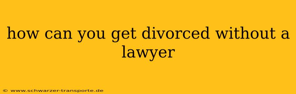 how can you get divorced without a lawyer