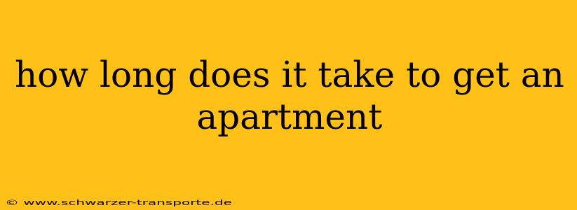 how long does it take to get an apartment
