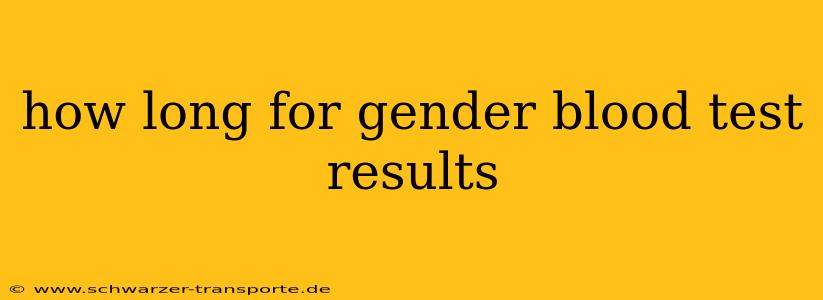 how long for gender blood test results