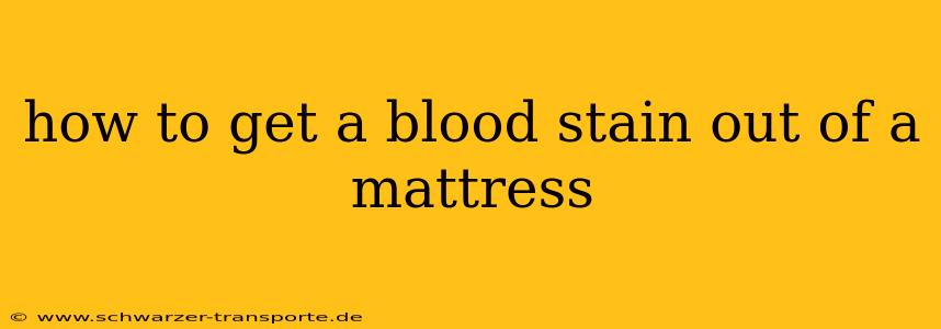 how to get a blood stain out of a mattress
