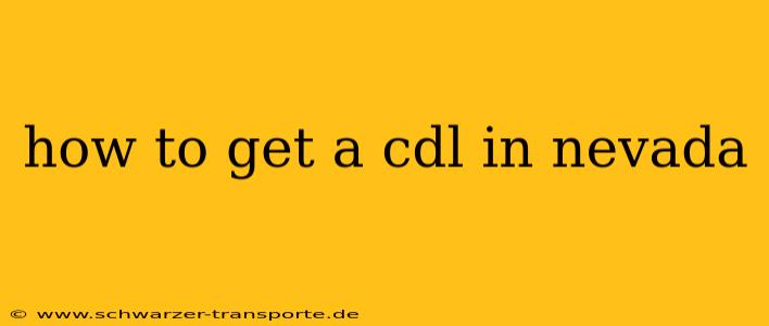 how to get a cdl in nevada