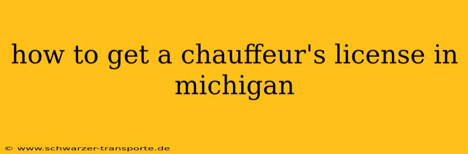 how to get a chauffeur's license in michigan