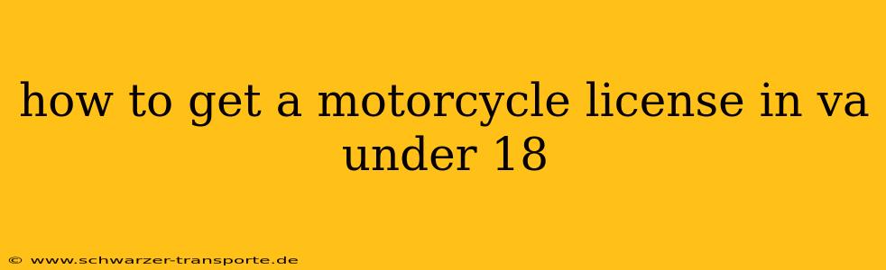 how to get a motorcycle license in va under 18