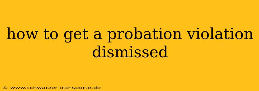 how to get a probation violation dismissed