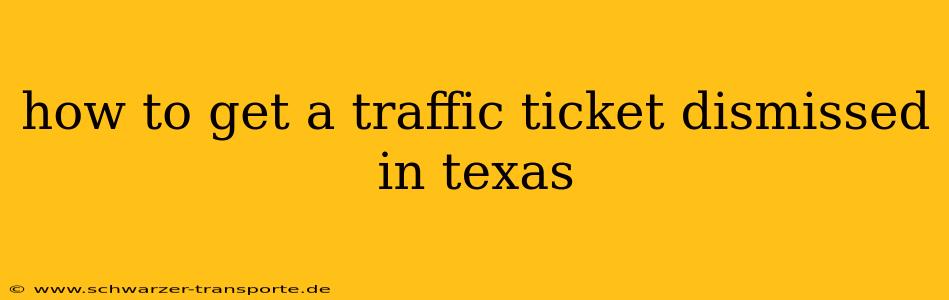 how to get a traffic ticket dismissed in texas