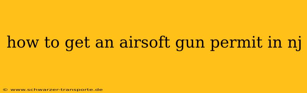 how to get an airsoft gun permit in nj