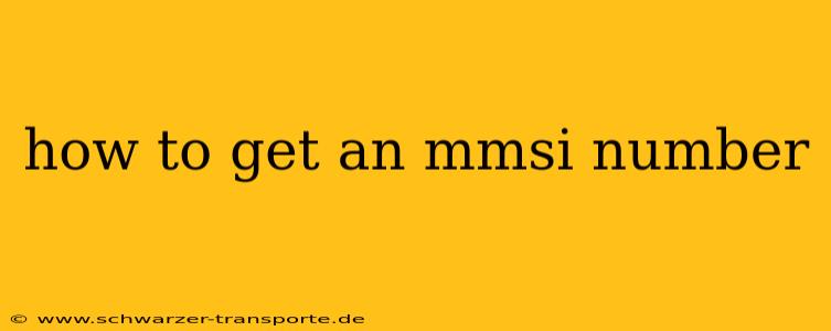 how to get an mmsi number