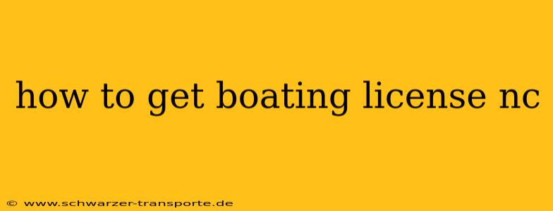 how to get boating license nc