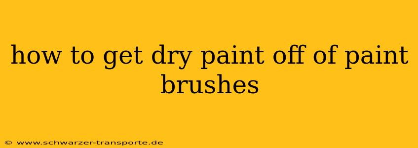 how to get dry paint off of paint brushes