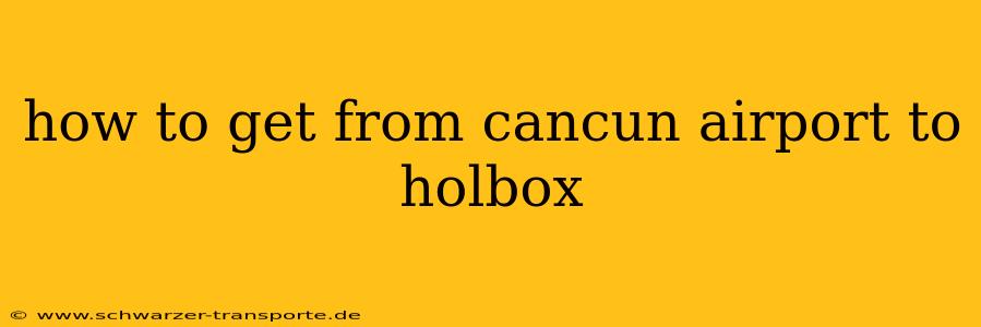 how to get from cancun airport to holbox
