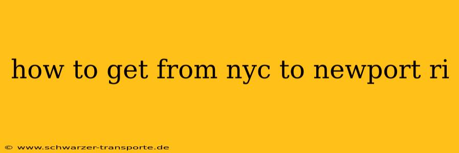 how to get from nyc to newport ri