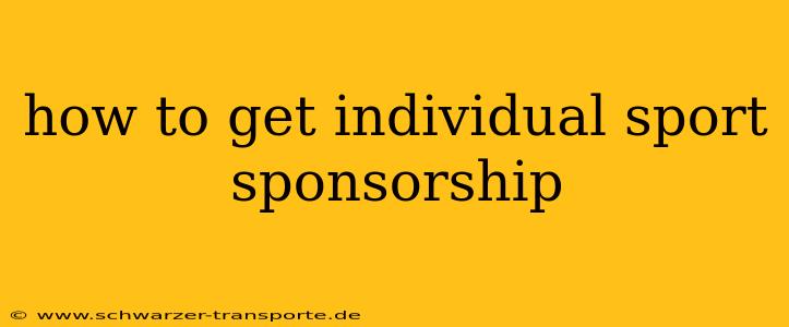 how to get individual sport sponsorship