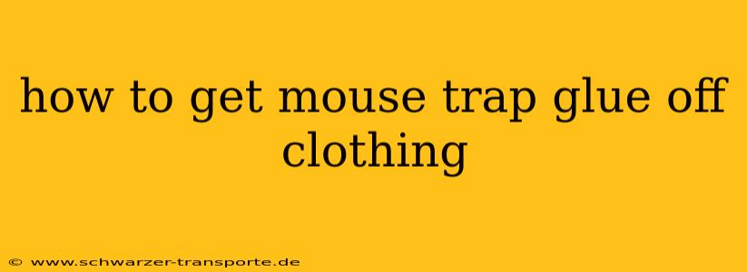 how to get mouse trap glue off clothing