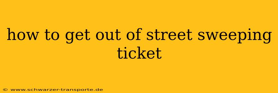 how to get out of street sweeping ticket
