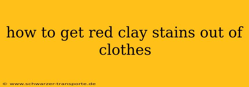 how to get red clay stains out of clothes