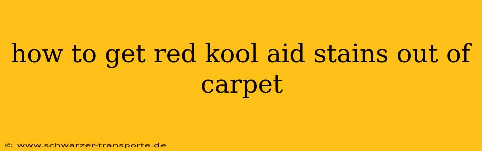 how to get red kool aid stains out of carpet