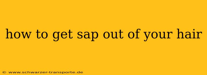 how to get sap out of your hair