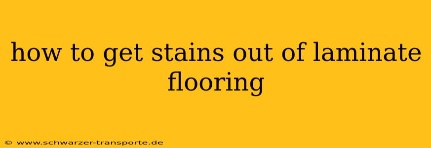 how to get stains out of laminate flooring