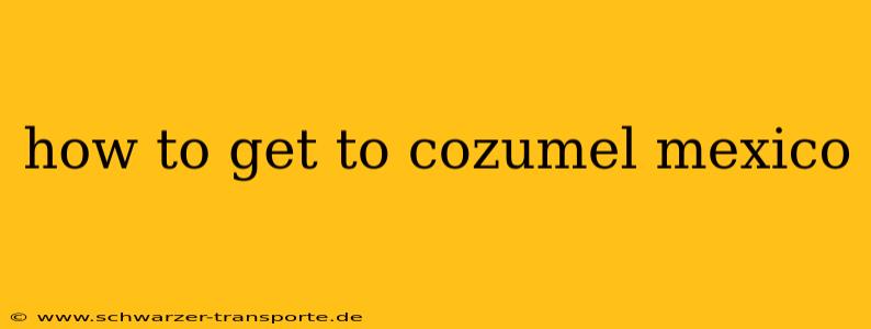 how to get to cozumel mexico