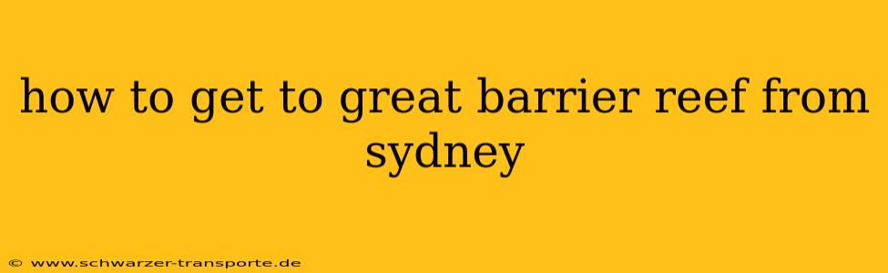 how to get to great barrier reef from sydney
