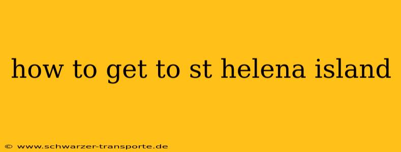 how to get to st helena island