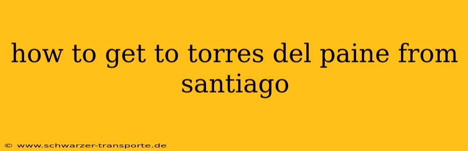 how to get to torres del paine from santiago