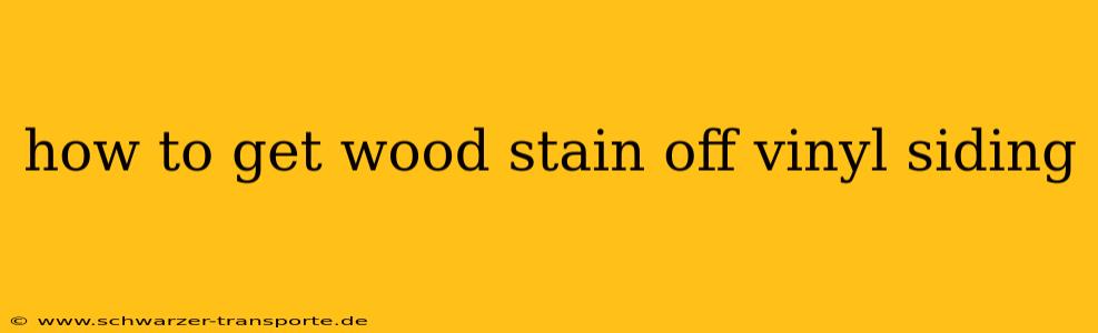 how to get wood stain off vinyl siding
