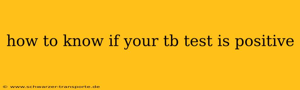 how to know if your tb test is positive