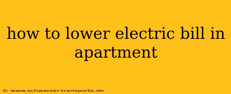 how to lower electric bill in apartment