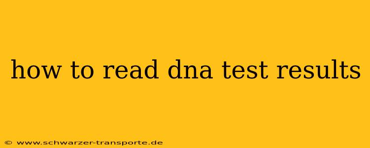 how to read dna test results