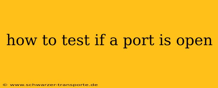 how to test if a port is open