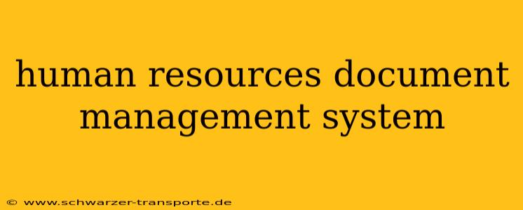 human resources document management system