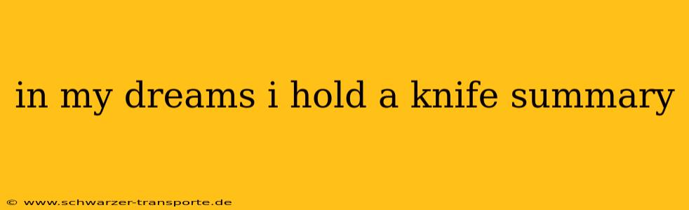 in my dreams i hold a knife summary