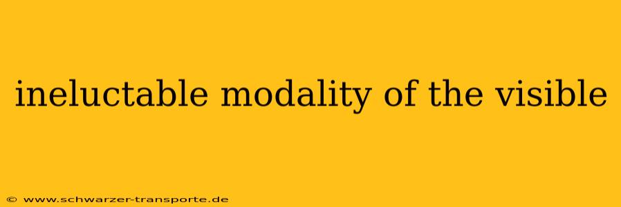ineluctable modality of the visible