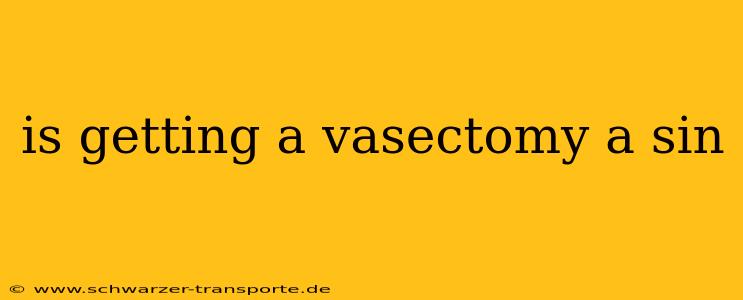 is getting a vasectomy a sin